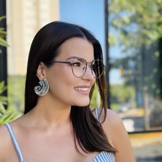 safine com br oculos de grau feminino redondo grafite tati 2