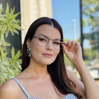 safine com br oculos de grau feminino redondo grafite tati 3