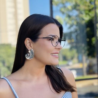 safine com br oculos de grau feminino redondo preto nath 3