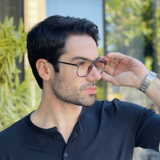 safine com br oculos de grau masculino aviador cinza julio 2