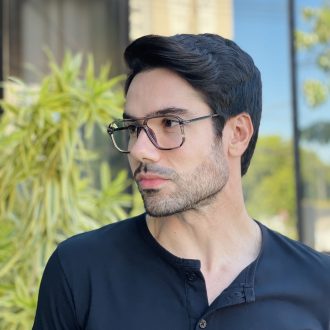 safine com br oculos de grau masculino aviador cinza julio 3