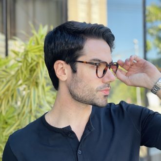 safine com br oculos de grau masculino redondo rajado andrey 2