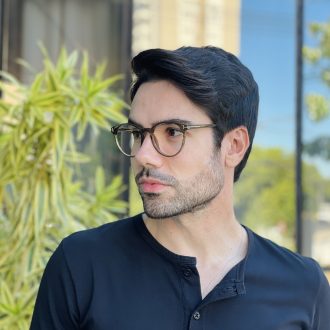 safine com br oculos de grau masculino redondo verde andrey 3