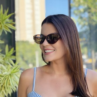 safine com br oculos de sol feminino gatinho marrom transparente sara