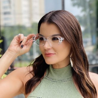 safine com br oculos de grau feminino gatinho transparente sara 2 0 1