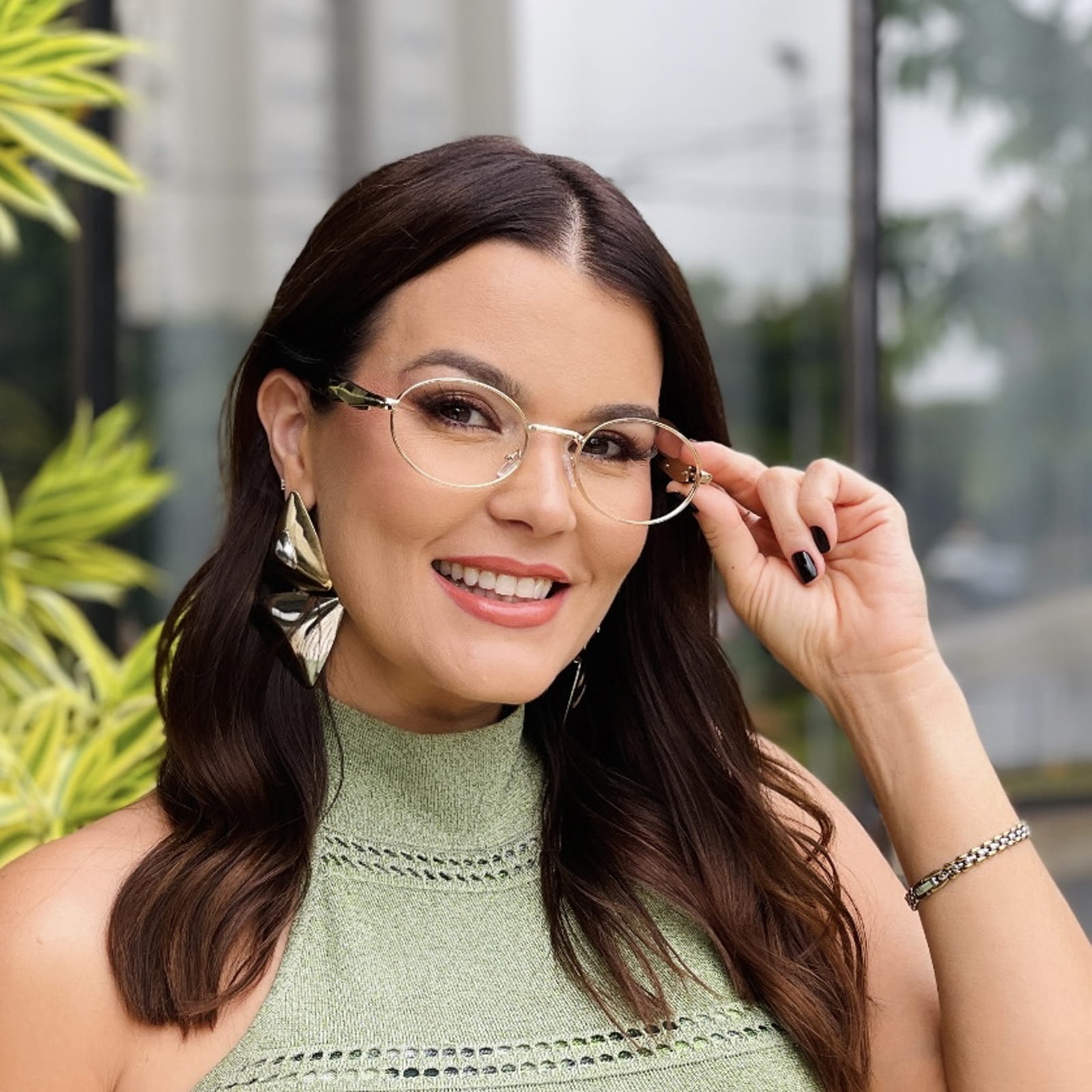 safine com br oculos de grau feminino oval dourado poly 2 0 3