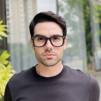 safine com br oculos de grau masculino quadrado preto fosco danilo 1