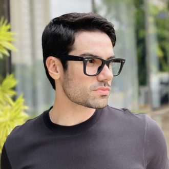 safine com br oculos de grau masculino quadrado preto fosco danilo 3