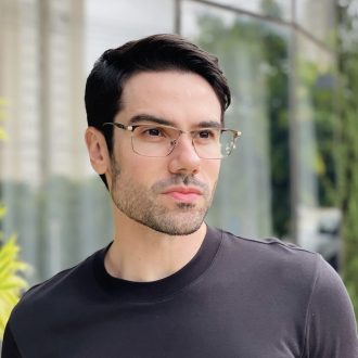 safine com br oculos de grau masculino retangular marrom fabio 1