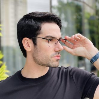 safine com br oculos de grau masculino retangular preto e grafite fabio 4