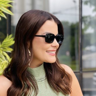 safine com br oculos de sol feminino retangular preto thassia