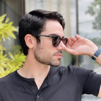 safine com br oculos de sol masculino redondo cinza mario 2