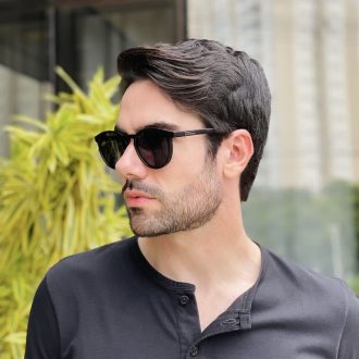 safine com br oculos de sol masculino redondo preto mario 1