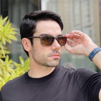 safine com br oculos de sol masculino retangular marrom marcos 1