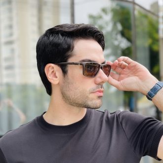 safine com br oculos de sol masculino retangular marrom marcos 2