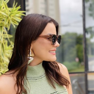 safine com br oculos feminino 2 em 1 clip on gatinho marrom transparente claudia