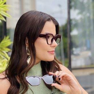 safine com br oculos feminino 2 em 1 clip on gatinho marsala claudia 2
