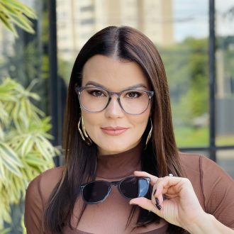 safine com br oculos 2 em 1 clip on hexagonal cinza transparente dulce 3