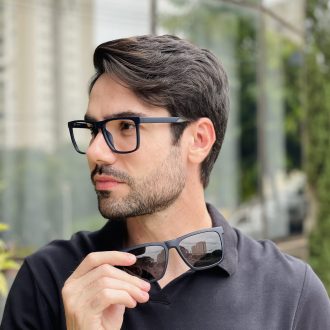 safine com br oculos 2 em 1 clip on masculino quadrado azul arthur 5