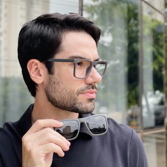 safine com br oculos 2 em 1 clip on masculino quadrado cinza arthur 4