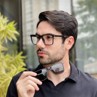 safine com br oculos 2 em 1 clip on masculino quadrado grafite arthur 5