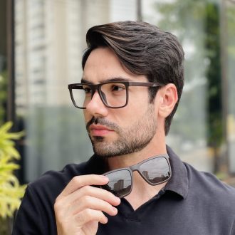 safine com br oculos 2 em 1 clip on masculino quadrado marrom arthur 5