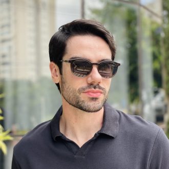 safine com br oculos 2 em 1 clip on masculino redondo cinza mike