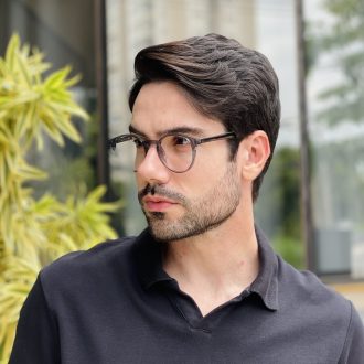 safine com br oculos 2 em 1 clip on masculino redondo cinza paulo 2 0 9