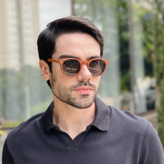 safine com br oculos 2 em 1 clip on masculino redondo marrom fosco paulo