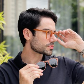 safine com br oculos 2 em 1 clip on masculino redondo marrom fosco paulo 4