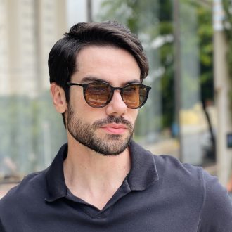 safine com br oculos 2 em 1 clip on masculino redondo marrom otto 2 0 20