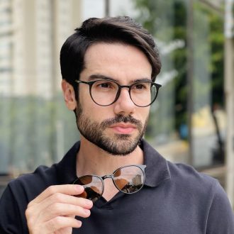 safine com br oculos 2 em 1 clip on masculino redondo marrom otto 2 0 24