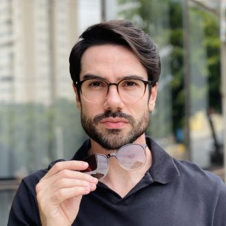 safine com br oculos 2 em 1 clip on masculino redondo marrom rui 4 0 13