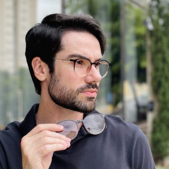 safine com br oculos 2 em 1 clip on masculino redondo marrom rui 4 0 14