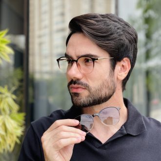 safine com br oculos 2 em 1 clip on masculino redondo marrom rui 4 0 15