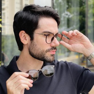 safine com br oculos 2 em 1 clip on masculino redondo marrom rui 4 0 4