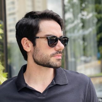 safine com br oculos 2 em 1 clip on masculino redondo preto fosco sergio 1