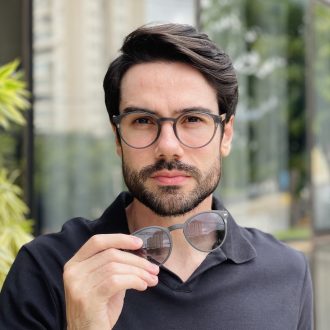 safine com br oculos 2 em 1 clip on masculino redondo preto fosco sergio 13