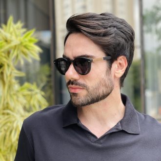 safine com br oculos 2 em 1 clip on masculino redondo preto fosco sergio 2