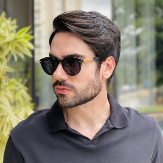 safine com br oculos 2 em 1 clip on masculino redondo preto fosco sergio 22