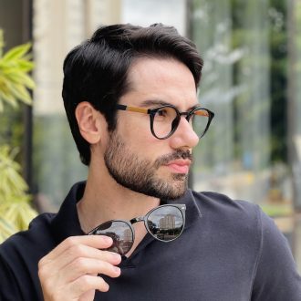 safine com br oculos 2 em 1 clip on masculino redondo preto fosco sergio 24