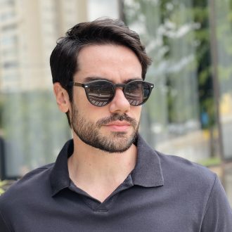 safine com br oculos 2 em 1 clip on masculino redondo preto fosco sergio