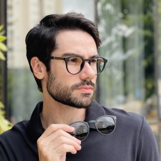 safine com br oculos 2 em 1 clip on masculino redondo preto fosco sergio 4