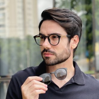 safine com br oculos 2 em 1 clip on masculino redondo preto fosco sergio 5