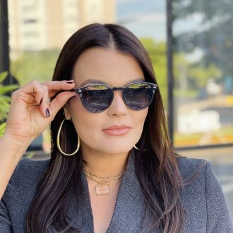 safine com br oculos 2 em 1 clip on redondo cinza transparente carol 2 0 11