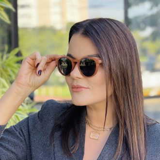 safine com br oculos 2 em 1 clip on redondo marrom fosco carol