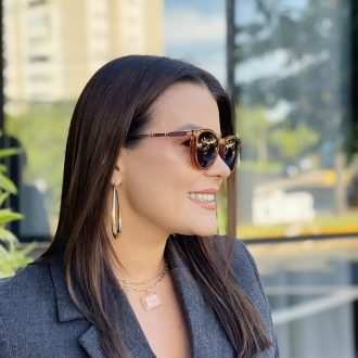 safine com br oculos 2 em 1 clip on redondo marrom transparente ariana 2