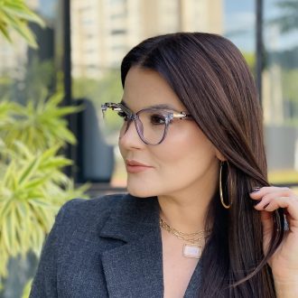 safine com br oculos de grau feminino gatinho cinza ester