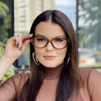 safine com br oculos de grau feminino gatinho marrom transparente sara 2 0 1