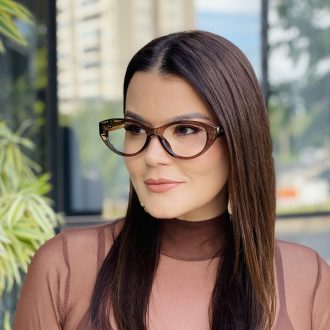 safine com br oculos de grau feminino gatinho marrom transparente sara 2 0